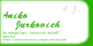 aniko jurkovich business card